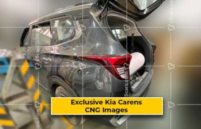 Read more about the article Kia Carens Spotted With A CNG Kit; Launch In Pipeline?
