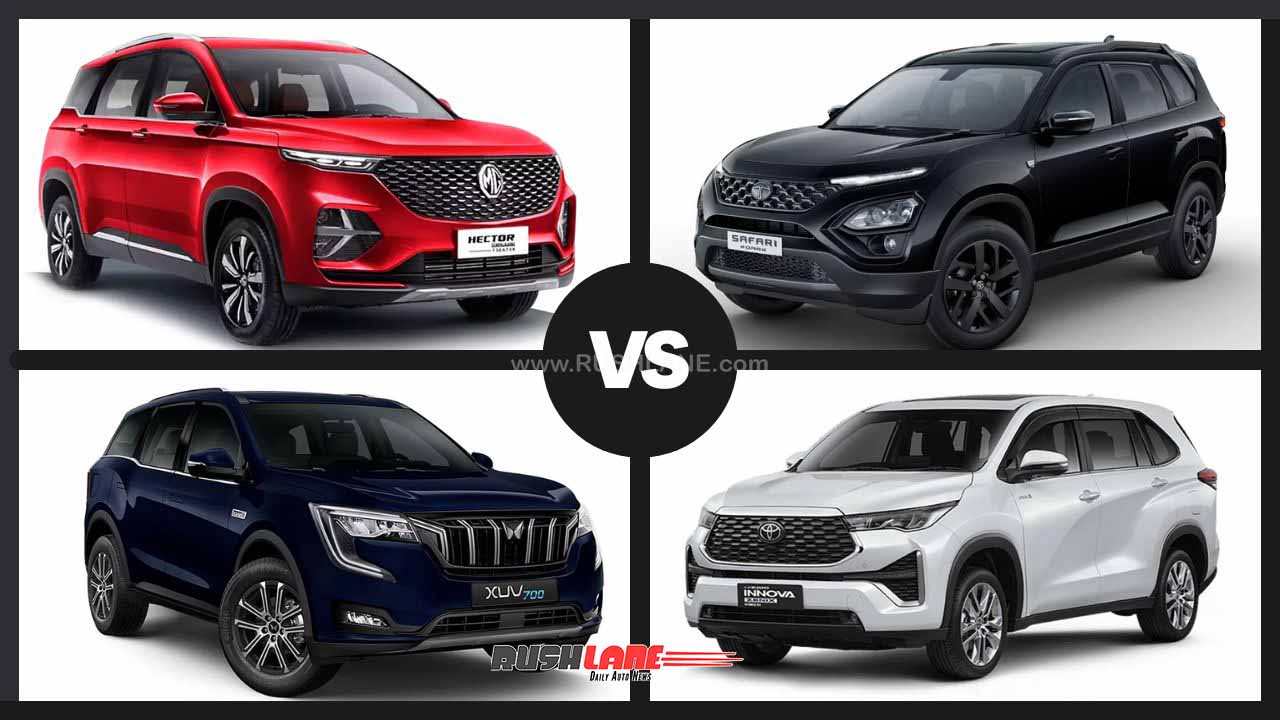 Read more about the article Toyota Innova Hycross Vs XUV700, Safari, Hector Plus